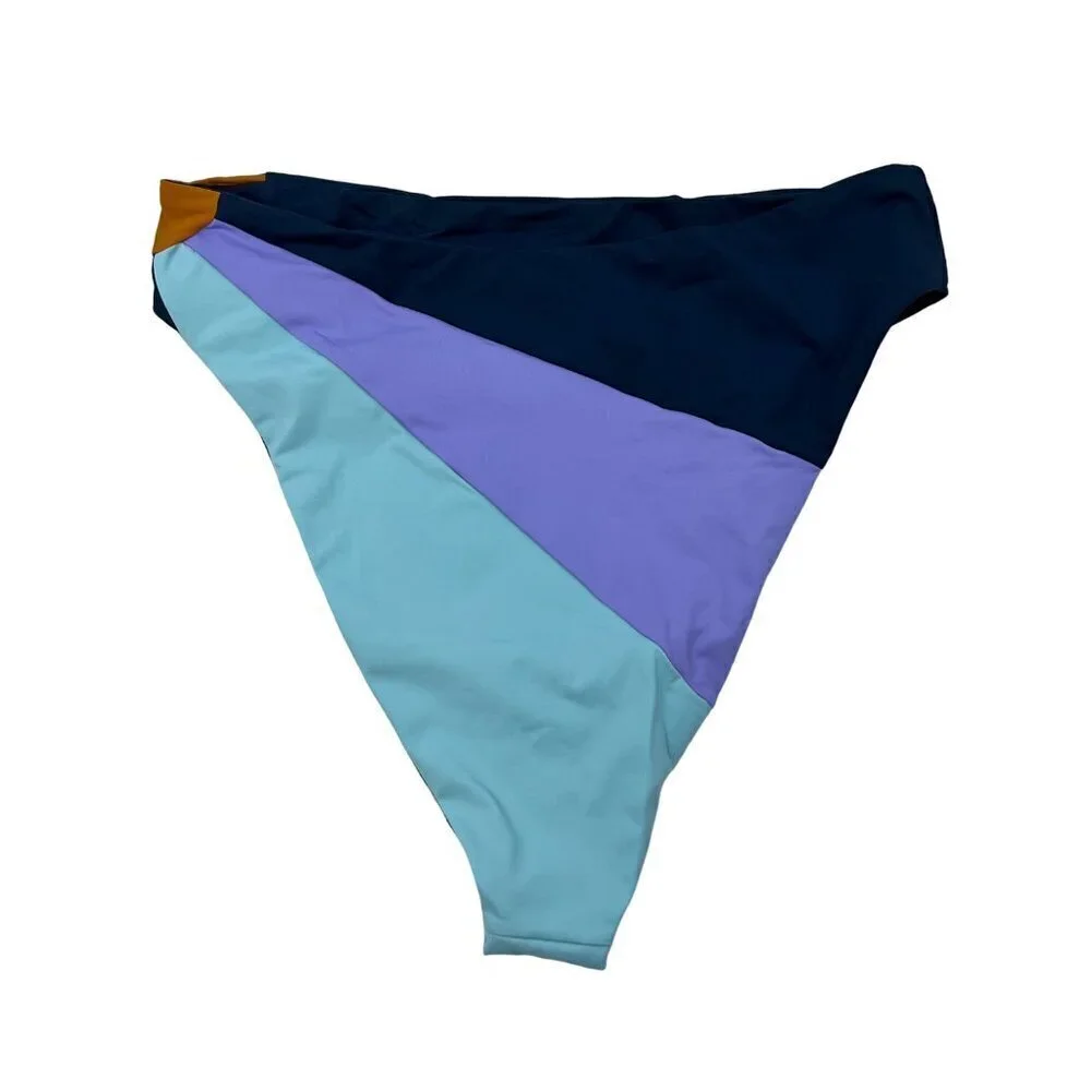 L*Space Women’s Luca Sunburst Bikini Bottom Bitsy Cut Multicolor Size XL New